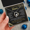 Forever Love Necklace 14K White Gold Finish | 2 | Personalized To My Beautiful Fiancée Necklace From Fiancé My Love Fiancee Birthday Romantic Unique Anniversary Christmas Customized Gift Box Message Card | siriusteestore
