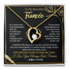 Forever Love Necklace 18K Yellow Gold Finish | 1 | Personalized To My Beautiful Fiancée Necklace From Fiancé My Love Fiancee Birthday Romantic Unique Anniversary Christmas Customized Gift Box Message Card | siriusteestore