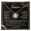 Love Knot Necklace 18K Yellow Gold Finish | 1 | Personalized To My Beautiful Fiancée Necklace From Fiancé My Love Fiancee Birthday Romantic Unique Anniversary Christmas Customized Gift Box Message Card | siriusteestore
