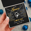 Forever Love Necklace 14K White Gold Finish | 2 | Personalized To My Beautiful Fiancee Necklace From Fiance Son Jewelry Forever Love Fiancee Birthday Gifts Anniversary Valentines Day Gift Box Message Card | siriusteestore
