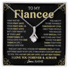 Alluring Beauty Necklace 14K White Gold Finish | 1 | Personalized To My Beautiful Fiancee Necklace From Fiance The Day I Met You Birthday Gifts For Fiancee Anniversary Valentines Day Gift Box Message Card | siriusteestore