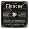 Love Knot Necklace 14K White Gold Finish | 1 | Personalized To My Beautiful Fiancee Necklace From Fiance The Day I Met You Birthday Gifts For Fiancee Anniversary Valentines Day Gift Box Message Card | siriusteestore