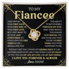 Love Knot Necklace 18K Yellow Gold Finish | 1 | Personalized To My Beautiful Fiancee Necklace From Fiance The Day I Met You Birthday Gifts For Fiancee Anniversary Valentines Day Gift Box Message Card | siriusteestore