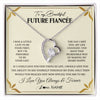 Forever Love Necklace 14K White Gold Finish | 1 | Personalized To My Beautiful Fiancee Necklace Gift From Fiance Promise Necklace For Fiancee Birthday Valentines Day Christmas Customized Gift Box Message Card | siriusteestore