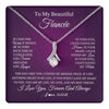 Alluring Beauty Necklace 14K White Gold Finish | 1 | Personalized To My Beautiful Fiancee Necklace Gift Romantic Gifts For Fiancee Birthday Anniversary Valentines Day Christmas Customized Gift Box Message Card | siriusteestore