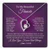 Forever Love Necklace 14K White Gold Finish | 1 | Personalized To My Beautiful Fiancee Necklace Gift Romantic Gifts For Fiancee Birthday Anniversary Valentines Day Christmas Customized Gift Box Message Card | siriusteestore