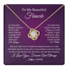 Love Knot Necklace 18K Yellow Gold Finish | 1 | Personalized To My Beautiful Fiancee Necklace Gift Romantic Gifts For Fiancee Birthday Anniversary Valentines Day Christmas Customized Gift Box Message Card | siriusteestore