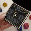 Forever Love Necklace 18K Yellow Gold Finish | Personalized To My Beautiful Fiancee Necklace Romantic Gifts Fiancee Birthday Anniversary Jewelry Valentines Day Christmas Customized Gift Box Message Card | siriusteestore