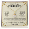 Alluring Beauty Necklace 18K Yellow Gold Finish | 1 | Personalized To My Beautiful Future Wife Necklace Gift From Husband Promise Necklace For Her Soulmate Wife Romantic Birthday Customized Gift Box Message Card | siriusteestore