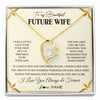 Forever Love Necklace 18K Yellow Gold Finish | 1 | Personalized To My Beautiful Future Wife Necklace Gift From Husband Promise Necklace For Her Soulmate Wife Romantic Birthday Customized Gift Box Message Card | siriusteestore