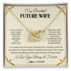 Interlocking Hearts Necklace 18K Yellow Gold Finish | 1 | Personalized To My Beautiful Future Wife Necklace Gift From Husband Promise Necklace For Her Soulmate Wife Romantic Birthday Customized Gift Box Message Card | siriusteestore