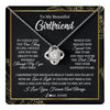 Love Knot Necklace 14K White Gold Finish | 1 | Personalized To My Beautiful Girlfriend Necklace From Boyfriend Feel My Love For Her Girlfriend Birthday Valentines Day Christmas Customized Message Card | siriusteestore