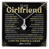 Alluring Beauty Necklace 14K White Gold Finish | 1 | Personalized To My Beautiful Girlfriend Necklace From Boyfriend The Day I Met You Birthday Gifts For Girlfriend Anniversary Valentines Day Message Card | siriusteestore