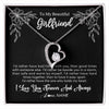 Forever Love Necklace 14K White Gold Finish | 1 | Personalized To My Beautiful Girlfriend Necklace Gifts From Boyfriend I'd Rather Girlfriend Birthday Anniversary Valentines Customized Gift Box Message Card | siriusteestore