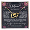 Interlocking Hearts Necklace 18K Yellow Gold Finish | 1 | Personalized To My Beautiful Girlfriend Necklace I Love You Girlfriend Gifts Romantic Birthday Gifts Valentines Christmas Custom Gift Box Message Card | siriusteestore.myshopify