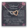 Interlocking Hearts Necklace Stainless Steel & Rose Gold Finish | 1 | Personalized To My Beautiful Girlfriend Necklace I Love You Girlfriend Gifts Romantic Birthday Gifts Valentines Christmas Custom Gift Box Message Card | siriusteestore.myshopify