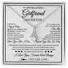 Alluring Beauty Necklace 14K White Gold Finish | 1 | Personalized To My Beautiful Girlfriend Necklace Love You Like I Do Promise Girlfriend Romantic Birthday Gifts Anniversary Christmas Gift Box Message Card | siriusteestore