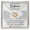 Love Knot Necklace 18K Yellow Gold Finish | 1 | Personalized To My Beautiful Girlfriend Necklace Love You Like I Do Promise Girlfriend Romantic Birthday Gifts Anniversary Christmas Gift Box Message Card | siriusteestore