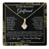 Alluring Beauty Necklace 18K Yellow Gold Finish | 1 | Personalized To My Beautiful Girlfriend Necklace Romantic Gifts Girlfriend Birthday Anniversary Jewelry Valentines Christmas Customized Gift Box Message Card | siriusteestore