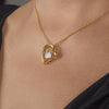 Forever Love Necklace 18K Yellow Gold Finish | 3 | Personalized To My Beautiful Girlfriend Necklace When I Say Girlfriend Gifts Romantic Birthday Gifts Valentines Christmas Custom Gift Box Message Card | https://siriusteestore.