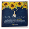 Alluring Beauty Necklace 18K Yellow Gold Finish | Personalized To My Beautiful Goddaughter Necklace From Godmother Be A Sunflower My Sunshine Goddaughter Birthday Christmas Customized Gift Box Message Card | siriusteestore