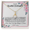 Alluring Beauty Necklace 18K Yellow Gold Finish | 1 | Personalized To My Beautiful Goddaughter Necklace From Godmother I Am Here For You Floral Goddaughter Birthday Christmas Customized Gift Box Message Card | siriusteestore