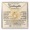 Forever Love Necklace 18K Yellow Gold Finish | 1 | Personalized To My Beautiful Goddaughter Necklace Jewelry Present For Women Goddaughter Birthday Mother's Day Wedding Day Christmas Gift Box Message Card | siriusteestore