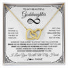 Interlocking Hearts Necklace 18K Yellow Gold Finish | 1 | Personalized To My Beautiful Goddaughter Necklace Women Girls From Aunt Uncle Love You Goddaughter Birthday Christmas Customized Gift Box Message Card | siriusteestore