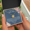 Love Knot Necklace 18K Yellow Gold Finish | 2 | Personalized To My Beautiful Godmother Necklace From Niece You Are The World Godmother Birthday Mothers Day Christmas Customized Gift Box Message Card | siriusteestore