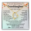 Forever Love Necklace 18K Yellow Gold Finish | 1 | Personalized To My Beautiful Granddaughter Gifts Necklace From Grandma Love Jewelry For Granddaughter Birthday Christmas Customized Gift Box Message Card | siriusteestore