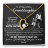 Forever Love Necklace 18K Yellow Gold Finish | 1 | Personalized To My Beautiful Granddaughter Necklace From Grandma Always Love You Granddaughter Birthday Graduation Christmas Customized Gift Box Message Card | siriusteestore