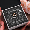 Interlocking Hearts Necklace Stainless Steel & Rose Gold Finish | 2 | Personalized To My Beautiful Granddaughter Necklace From Grandma Always Love You Granddaughter Birthday Graduation Christmas Customized Gift Box Message Card | siriusteestore