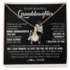 Alluring Beauty Necklace 18K Yellow Gold Finish | 1 | Personalized To My Beautiful Granddaughter Necklace From Grandma Believe In Yourself Granddaughter Birthday Gifts Jewelry Christmas Customized Message Card | siriusteestore