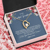 Forever Love Necklace 18K Yellow Gold Finish | Personalized To My Beautiful Granddaughter Necklace From Grandma Braver Stronger Smarter Granddaughter Jewelry Birthday Christmas Customized Message Card | siriusteestore