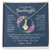 Alluring Beauty Necklace 18K Yellow Gold Finish | 1 | Personalized To My Beautiful Granddaughter Necklace From Grandma Someday When The Pages Granddaughter Birthday Christmas Customized Gift Box Message Card | siriusteestore