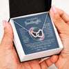 Interlocking Hearts Necklace | Personalized To My Beautiful Granddaughter Necklace From Grandma Someday When The Pages Granddaughter Birthday Christmas Customized Gift Box Message Card | siriusteestore