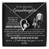 Forever Love Necklace 14K White Gold Finish | 1 | Personalized To My Beautiful Granddaughter Necklace From Grandpa Always Love You Granddaughter Birthday Graduation Christmas Customized Gift Box Message Card | siriusteestore