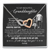Interlocking Hearts Necklace Stainless Steel & Rose Gold Finish | 1 | Personalized To My Beautiful Granddaughter Necklace From Grandpa Always Love You Granddaughter Birthday Graduation Christmas Customized Gift Box Message Card | siriusteestore