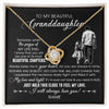 Love Knot Necklace 18K Yellow Gold Finish | 1 | Personalized To My Beautiful Granddaughter Necklace From Grandpa Always Love You Granddaughter Birthday Graduation Christmas Customized Gift Box Message Card | siriusteestore