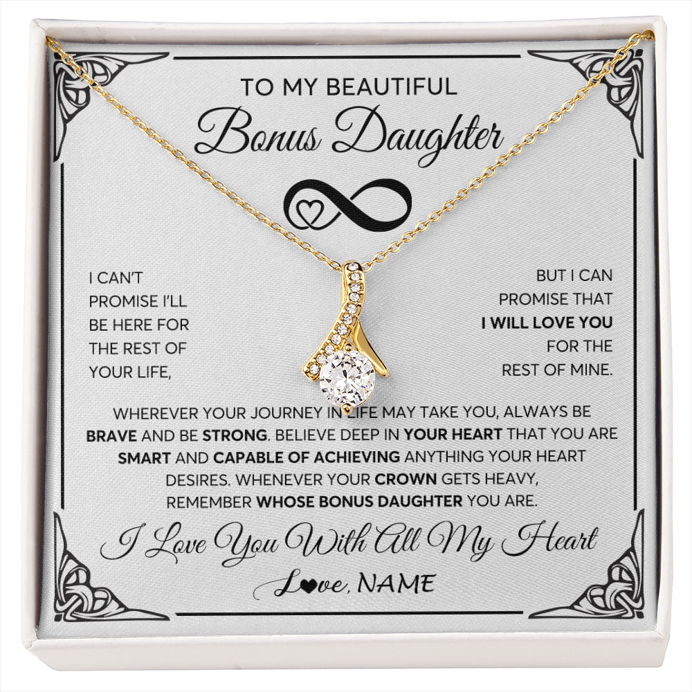 Alluring Beauty Necklace 18K Yellow Gold Finish | 1 | Personalized To My Beautiful Granddaughter Necklace Women Girls From Grandma Grandpa Love You Granddaughter Birthday Christmas Customized Gift Box Message Card | siriusteestore