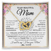 Interlocking Hearts Necklace 18K Yellow Gold Finish | Personalized To My Beautiful Mom From Daughter Son Necklace Say I Love You Mom Birthday Mothers Day Christmas Jewelry Customized Gift Box Message Card | siriusteestore
