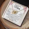 Interlocking Hearts Necklace 18K Yellow Gold Finish | Personalized To My Beautiful Mom From Daughter Son Necklace Say I Love You Mom Birthday Mothers Day Christmas Jewelry Customized Gift Box Message Card | siriusteestore