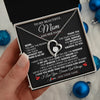 Forever Love Necklace 14K White Gold Finish | 2 | Personalized To My Beautiful Mom Gifts Necklace From Son Daughter Without You There Is No Me Mom Birthday Gift Mothers Day Christmas Gift Box Message Card | siriusteestore.myshopify