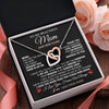 Interlocking Hearts Necklace Stainless Steel & Rose Gold Finish | 2 | Personalized To My Beautiful Mom Gifts Necklace From Son Daughter Without You There Is No Me Mom Birthday Gift Mothers Day Christmas Gift Box Message Card | siriusteestore.myshopify