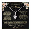Alluring Beauty Necklace 14K White Gold Finish | 1 | Personalized To My Beautiful Mom Necklace from Daughter Son I Need to Say I Love You Mom Birthday Mother's Day Pendant Jewelry Customized Gift Box Message Card | siriusteestore