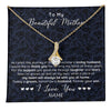 Alluring Beauty Necklace 18K Yellow Gold Finish | 1 | Personalized To My Beautiful Mother Necklace From Son On My Wedding Day Mother Of The Groom For Mom Wedding Day Jewelry Customized Gift Box Message Card | siriusteestore