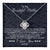 Love Knot Necklace 14K White Gold Finish | 1 | Personalized To My Beautiful Mother Necklace From Son On My Wedding Day Mother Of The Groom For Mom Wedding Day Jewelry Customized Gift Box Message Card | siriusteestore