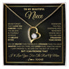 Forever Love Necklace 18K Yellow Gold Finish | 1 | Personalized To My Beautiful Niece Necklace From Aunt Auntie I Love You Jewelry Gifts For Niece Birthday Graduation Christmas Customized Gift Box Message Card | siriusteestore