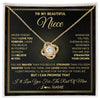 Love Knot Necklace 18K Yellow Gold Finish | 1 | Personalized To My Beautiful Niece Necklace From Aunt Auntie I Love You Jewelry Gifts For Niece Birthday Graduation Christmas Customized Gift Box Message Card | siriusteestore