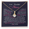Alluring Beauty Necklace 18K Yellow Gold Finish | Personalized To My Beautiful Niece Necklace From Aunt Uncle Auntie Feel My Love Niece Birthday Christmas Graduation Jewelry Customized Gift Box Message Card | siriusteestore